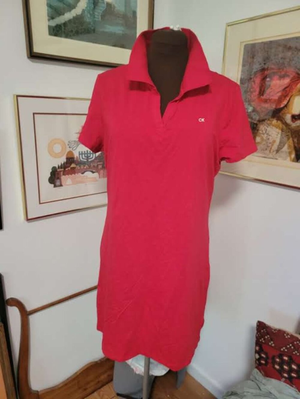 NWT Calvin Klein Polo Shirt Dress Size L - Picture 3 of 6